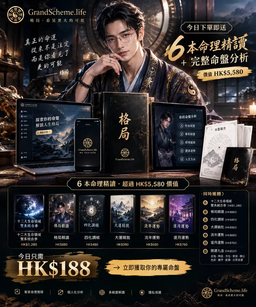六項命理精讀,今日 HK$188